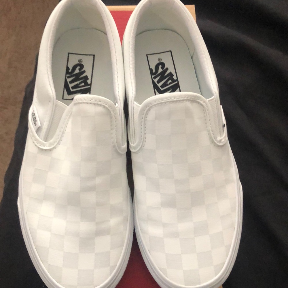 White checkered vans
